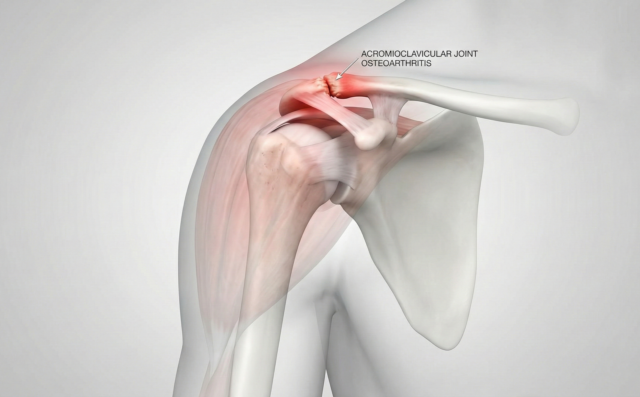 Anatomical diagram showing AC Joint Arthritis - Dr. Kevin Wall, Richmond VA