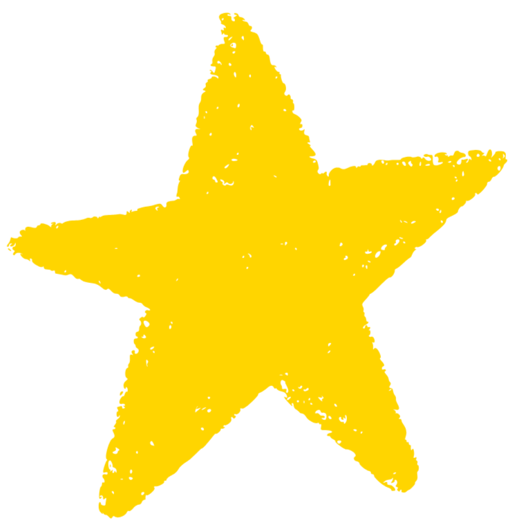Yellow five-pointed star on a black background.
