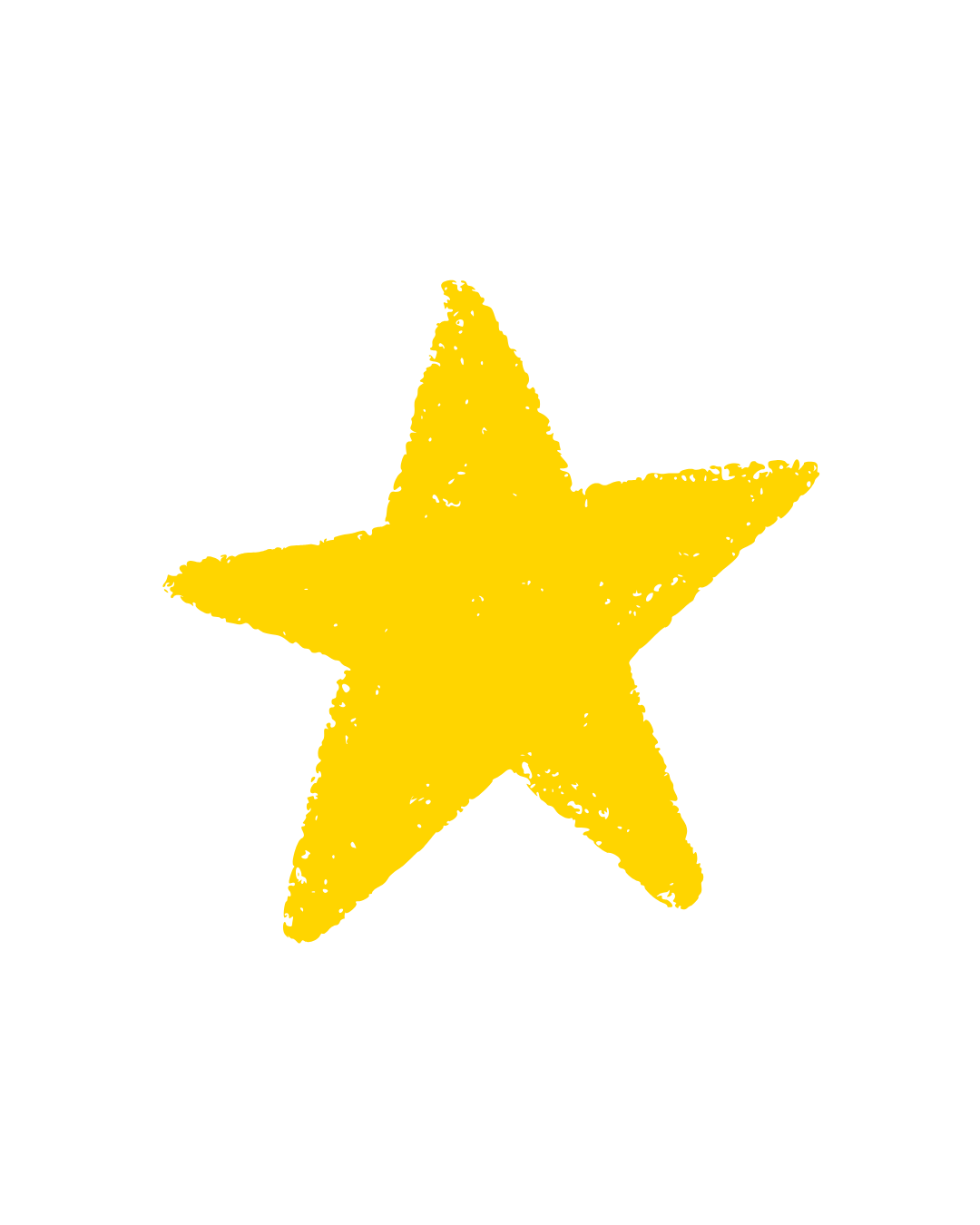 Yellow star with a distressed texture on a black background.