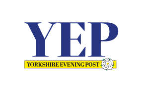 Logo of the Yorkshire Evening Post with the word 'YEP' in large blue letters, and a yellow banner with black text reading 'YORKSHIRE EVENING POST' and a small white rose icon.