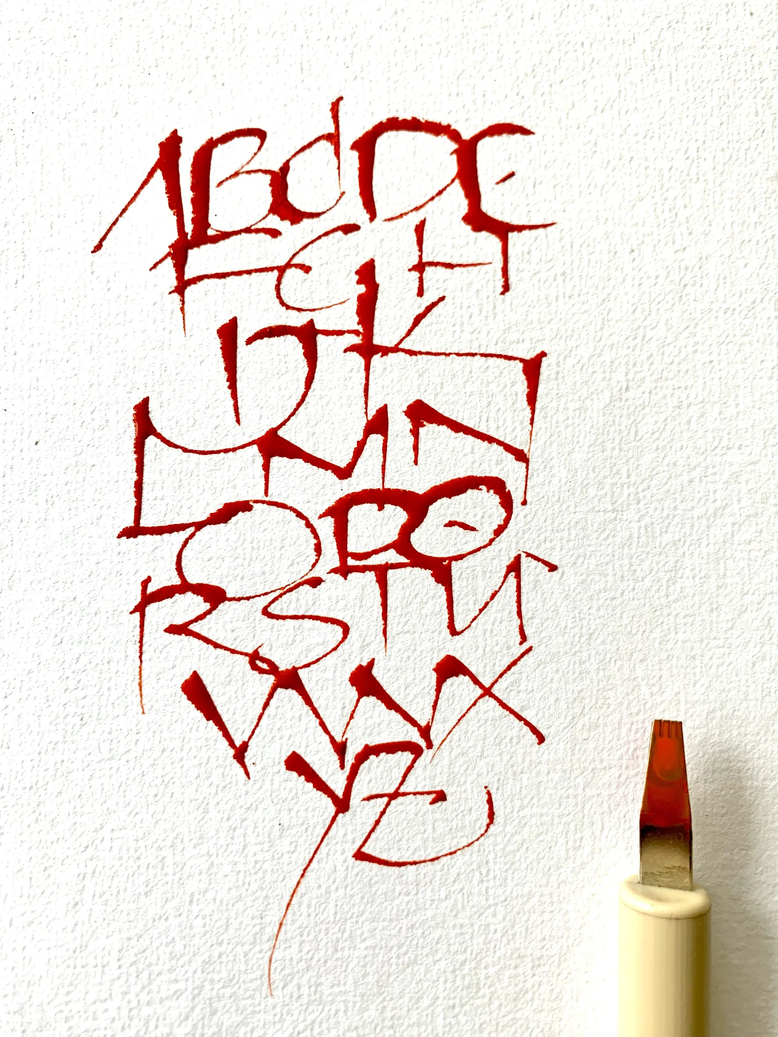 kalligrafie studie alphabet thomas Hönel