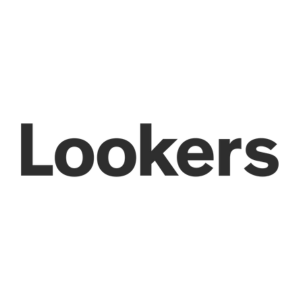 Lookers logo with text in black on a white background