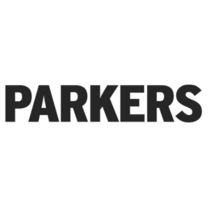 Black and white logo with a skateboarder silhouette and the text 'PARKERS' below.
