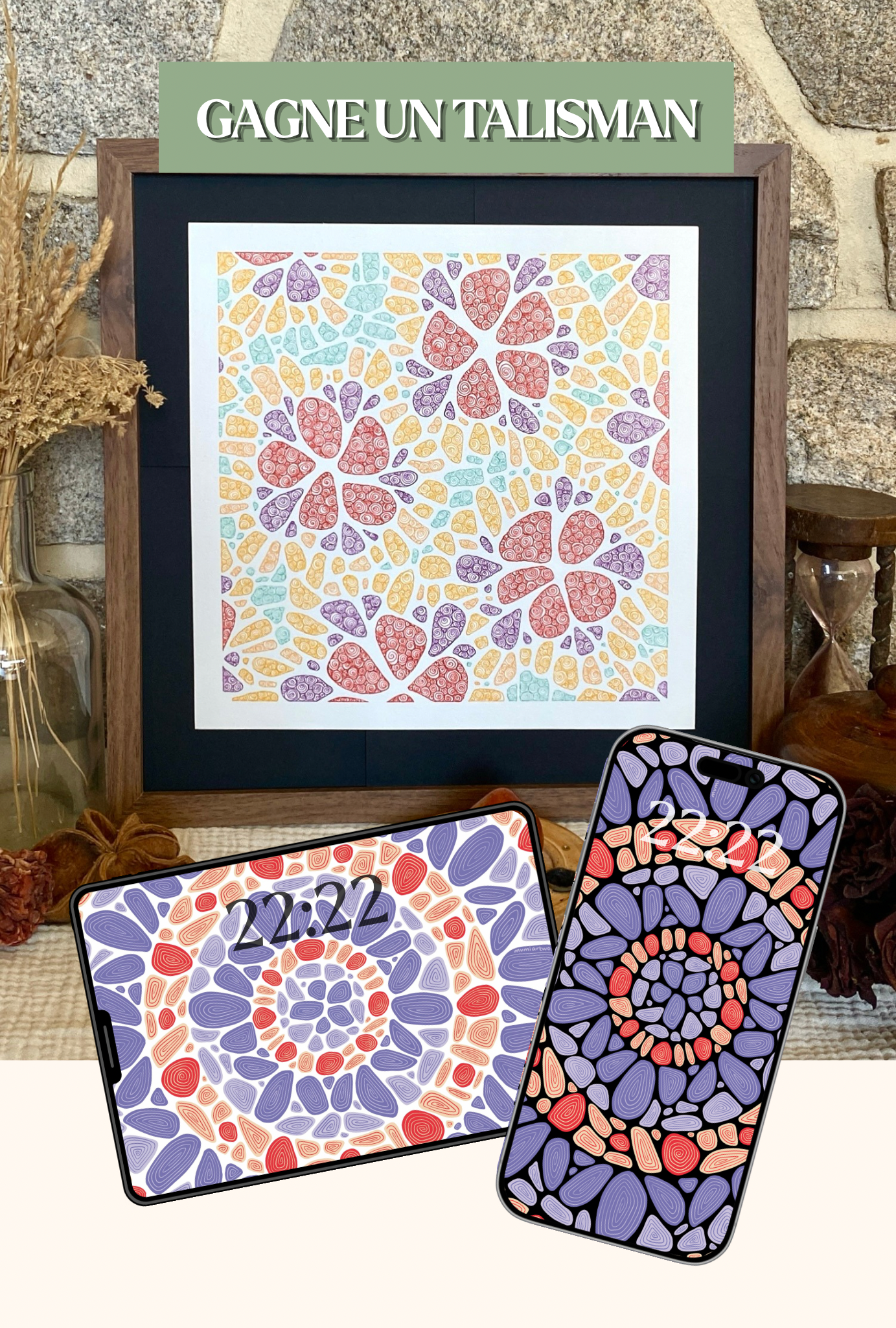 Fond d’écran Violet/Orange — GAGNE UN TALISMAN