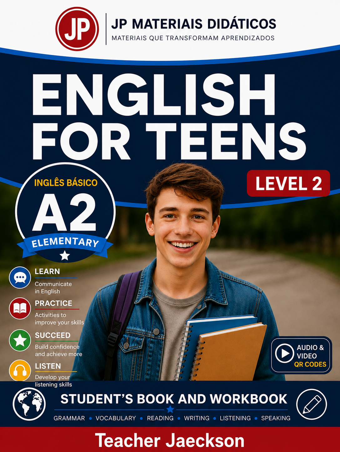 COLEÇÃO ENGLISH FOR TEENS – 4 NÍVEIS COMPLETOS  Student's Book + Workbook Integrados