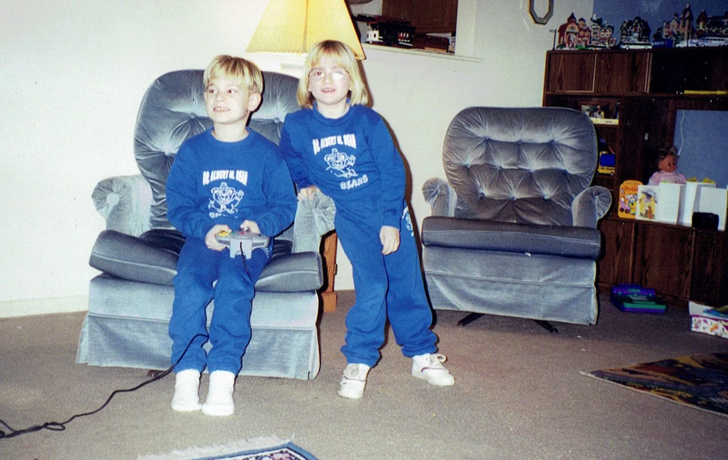 Nicholas and Brianna O'Neil are playing video games.