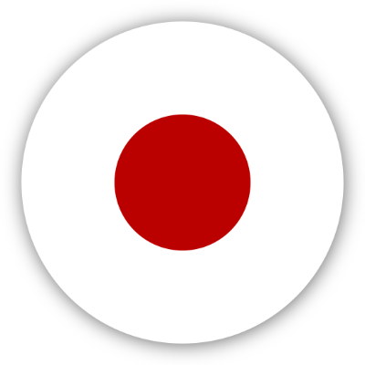 Circular Japanese flag.