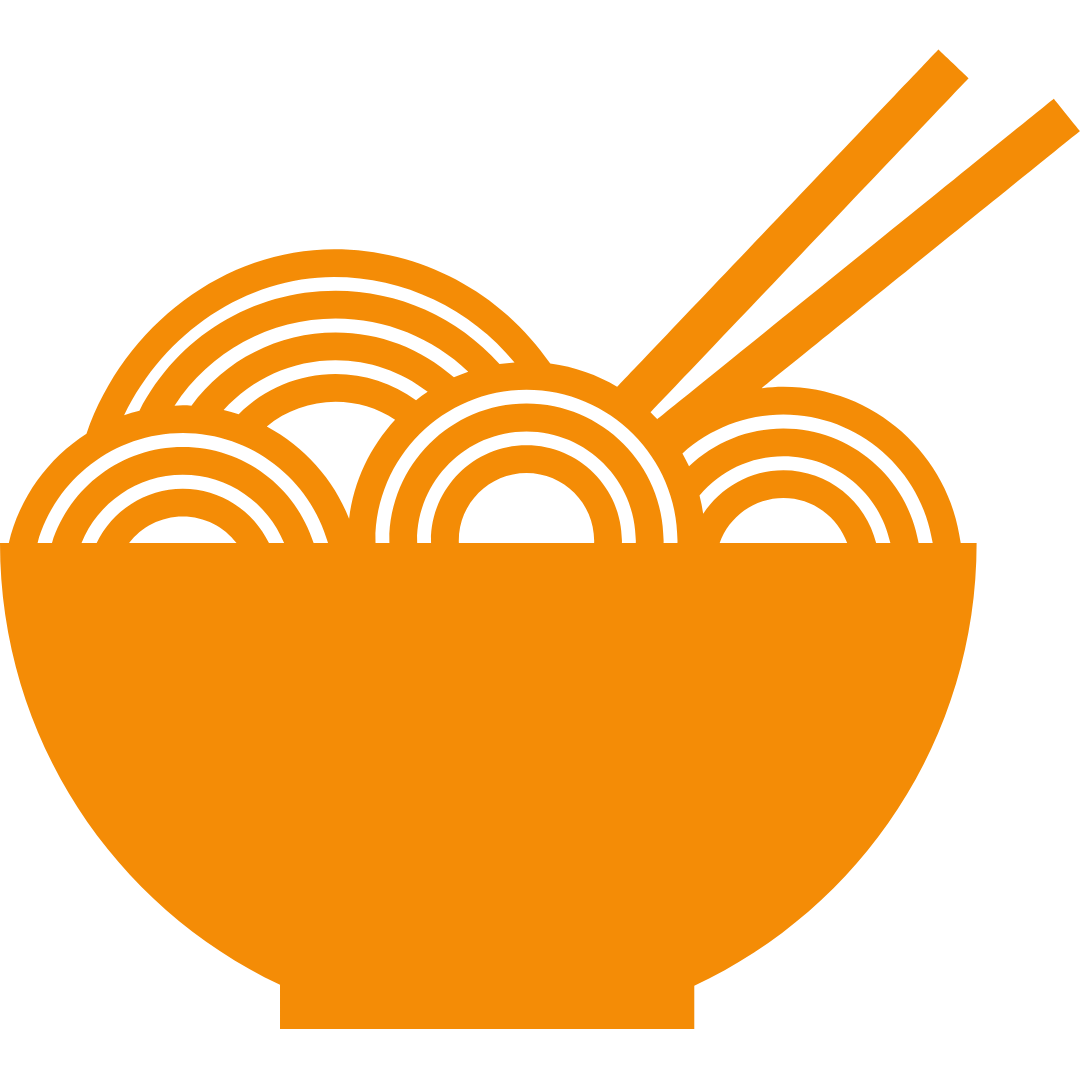 Icon of a bowl of ramen noodles with chopsticks.