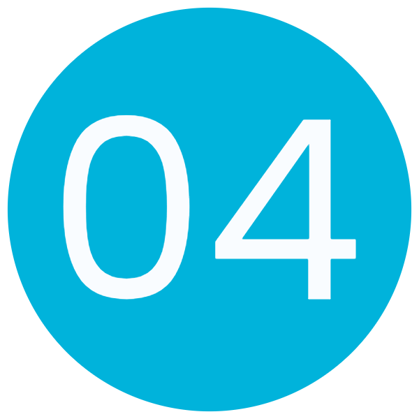 Blue circle with the white number 04 in the center.