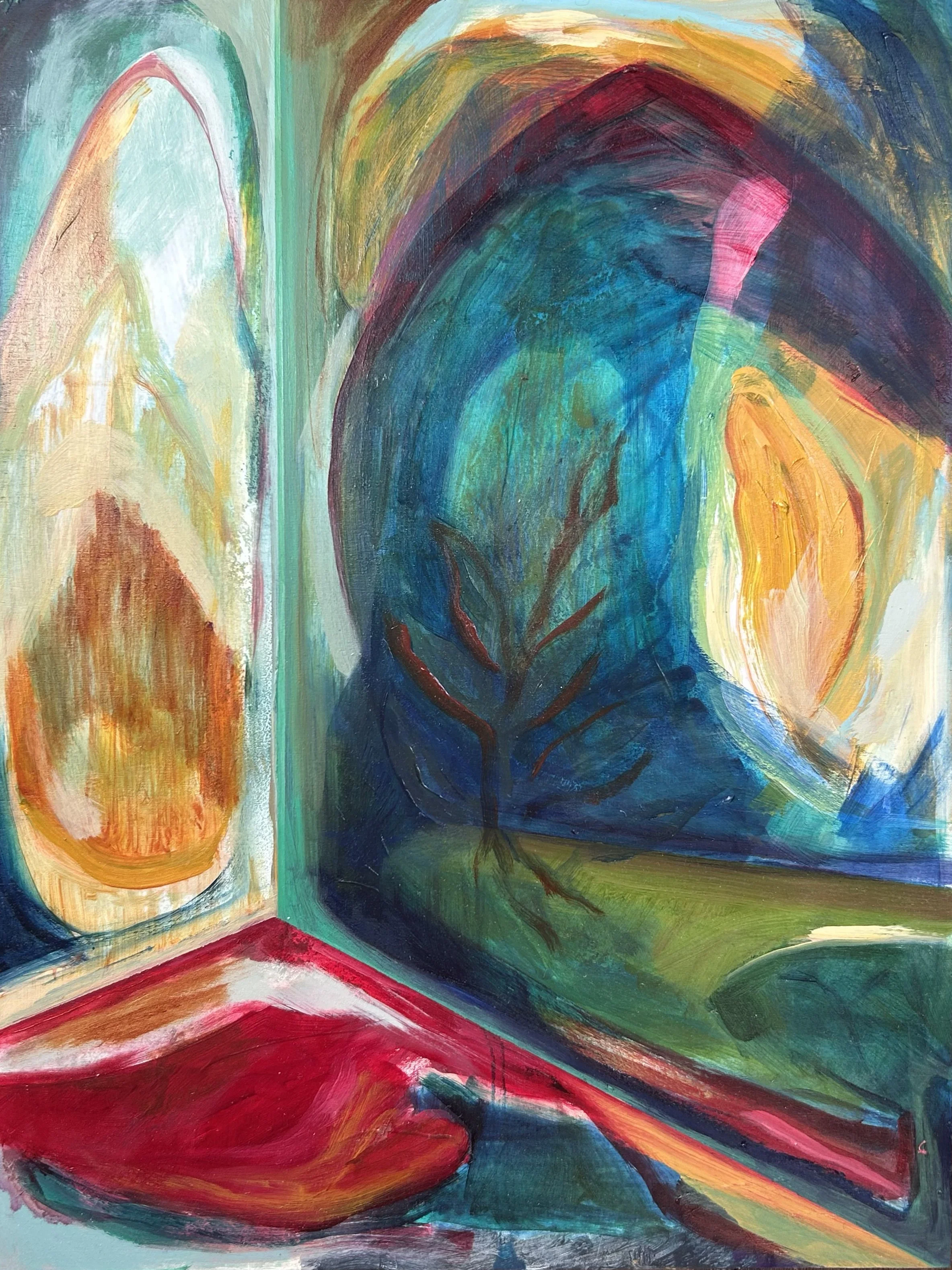 Rustling Memories III | 40 x 30 cm | Oil on board | 2025
