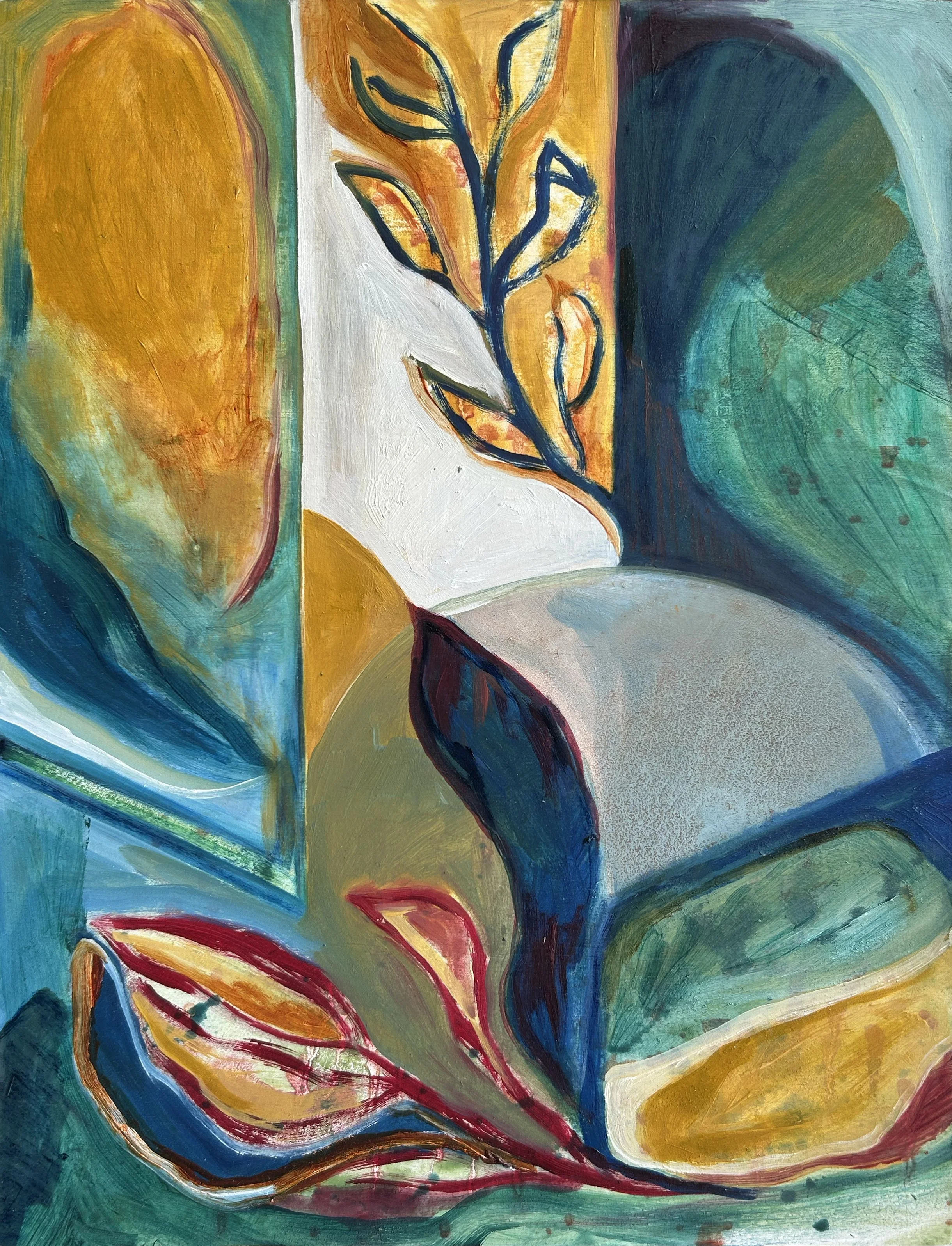 Rustling Memories I | 40 x 30 cm | Oil on board | 2025