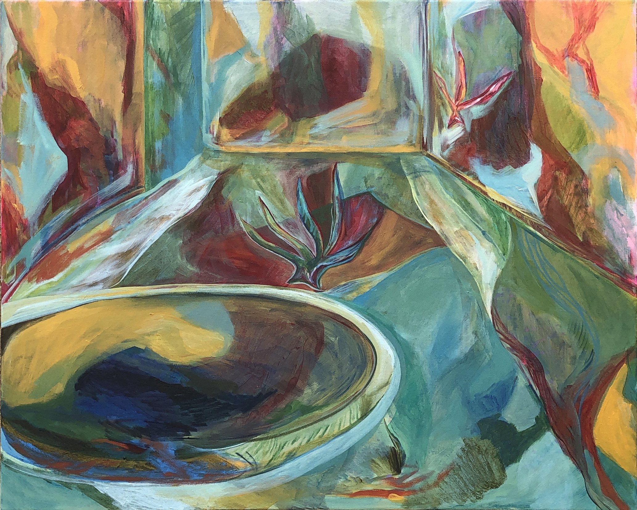 My Grandparents’ Courtyard as I Remember it | 75 x 90 cm I Oil on canvas I 2020