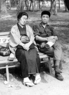 Junichi with his mother