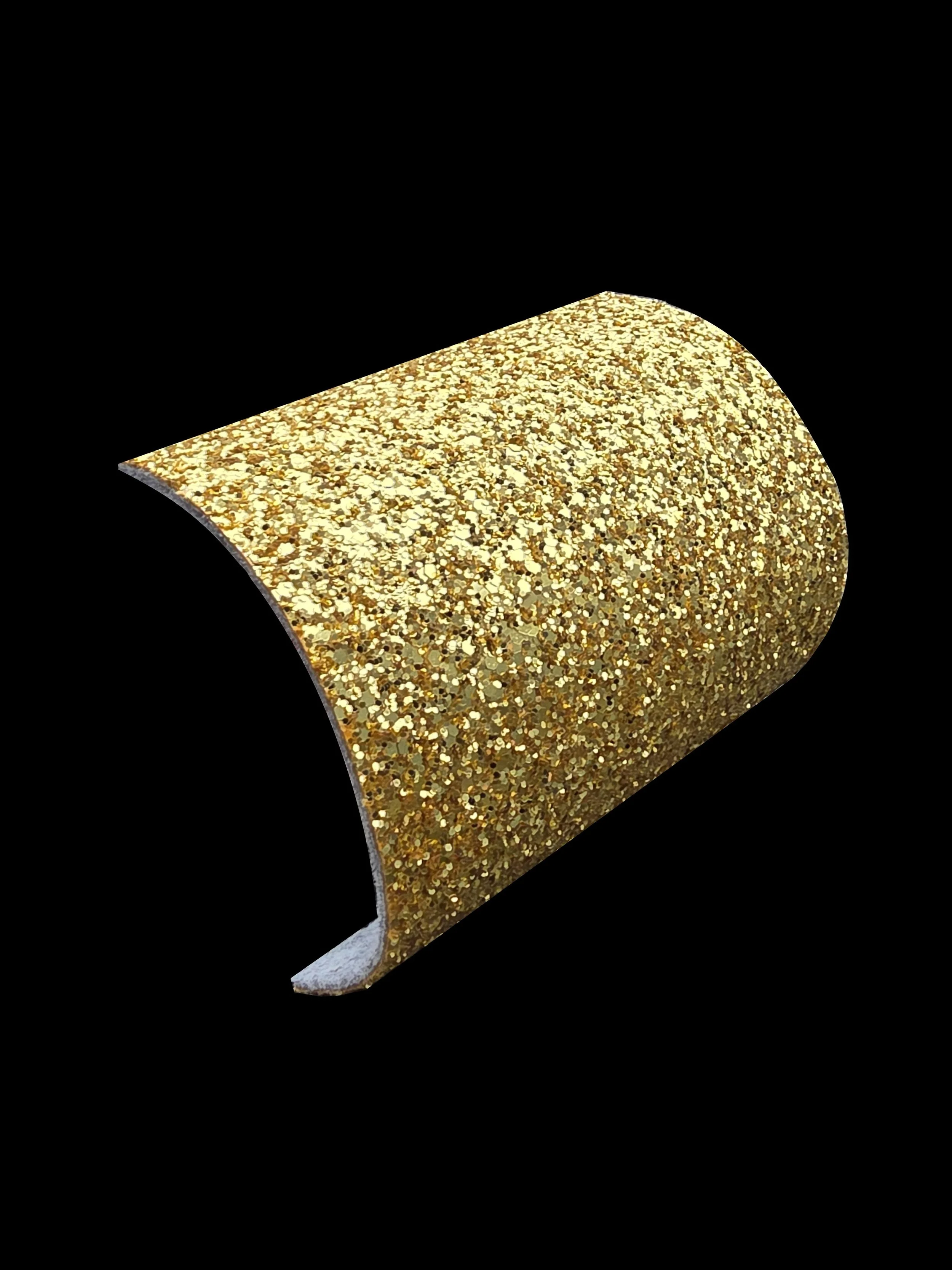 Cilindro decorativo dorato con glitter