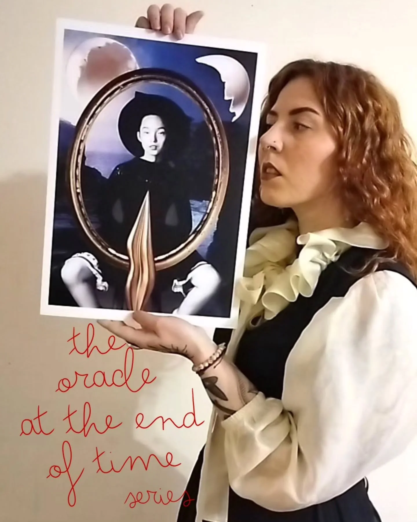 The Creation,
Part of 'The Oracle at the End of Time' series,
Analog collage from original clippings, 2020

Prints available