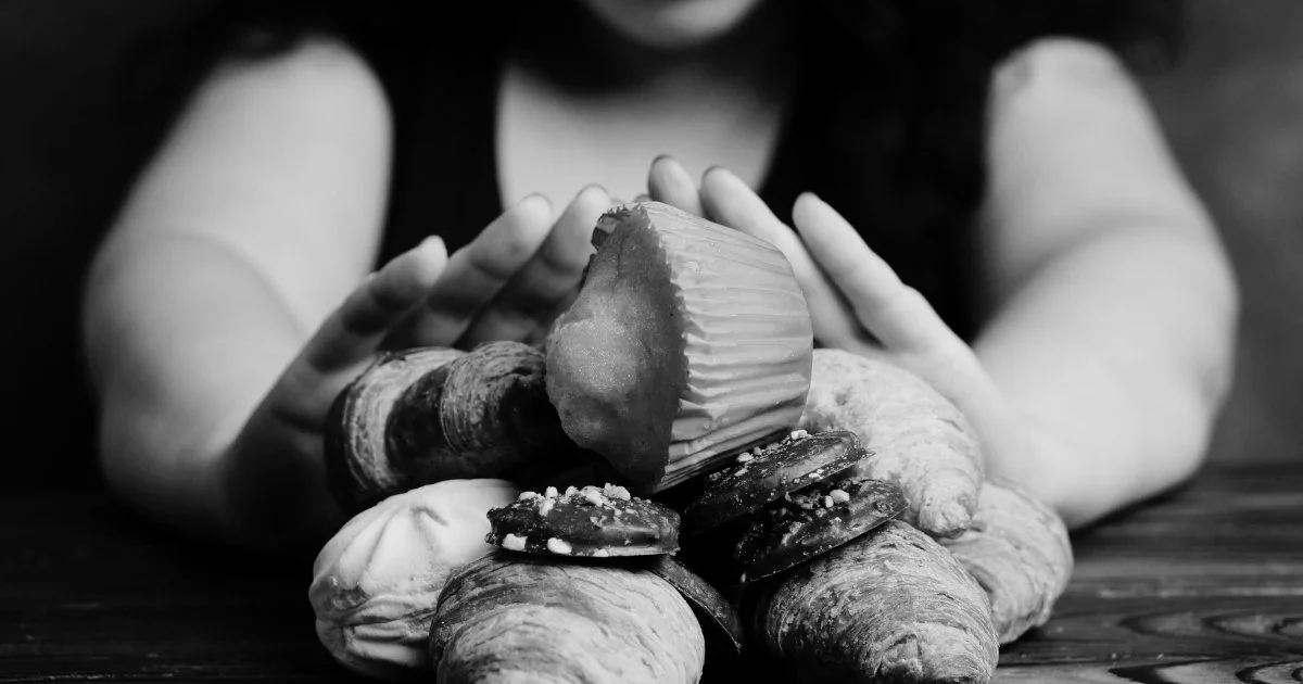 Image of junk food pushed away after cravings reduced by RTT