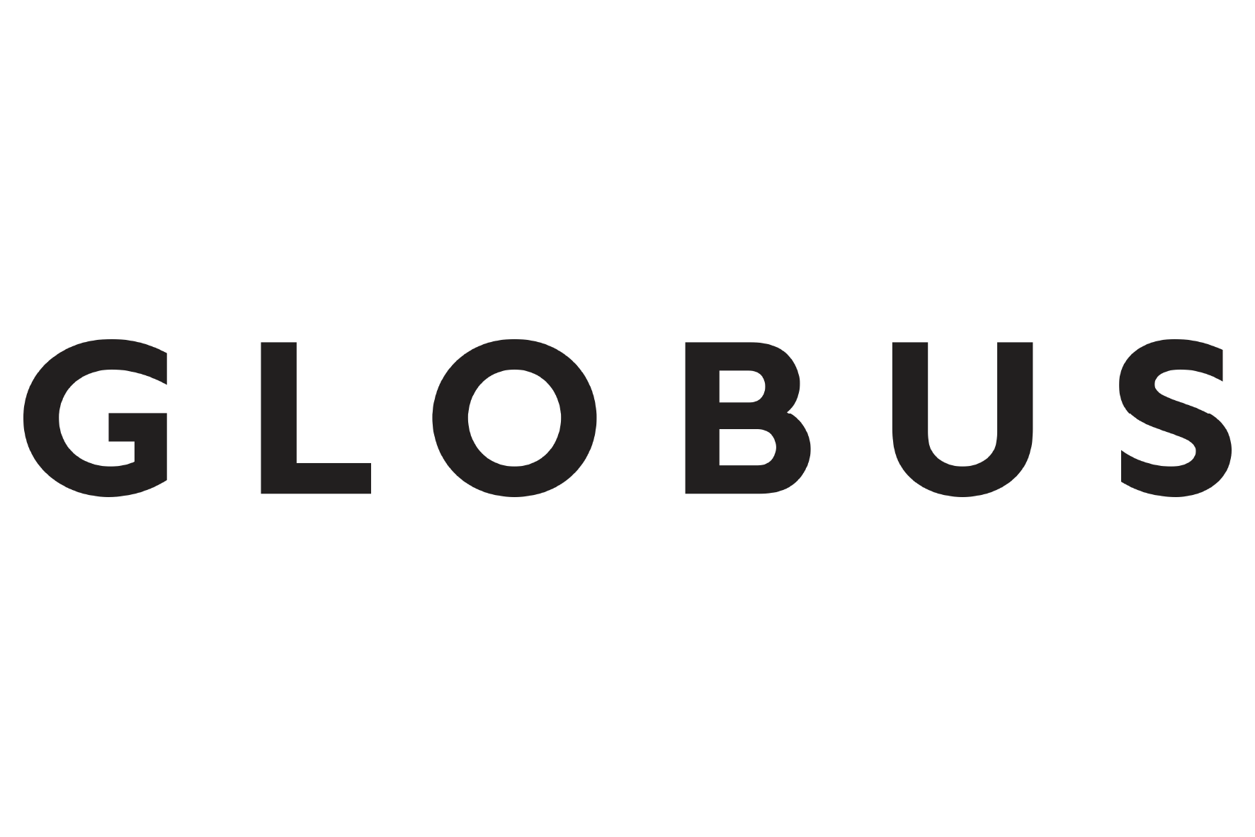 Das Logo von GLOBUS auf weißem Hintergrund