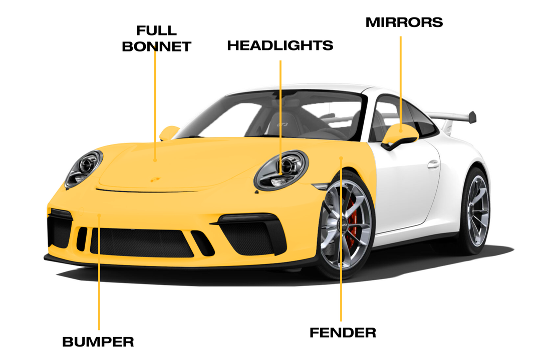 Front End Stone Chip PPF illustration