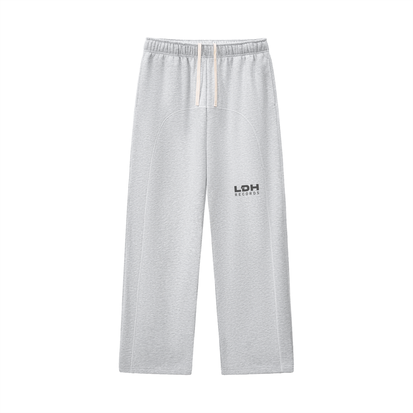 LDH Records Contrast-Stitched Fleece Sweatpants (Grey)