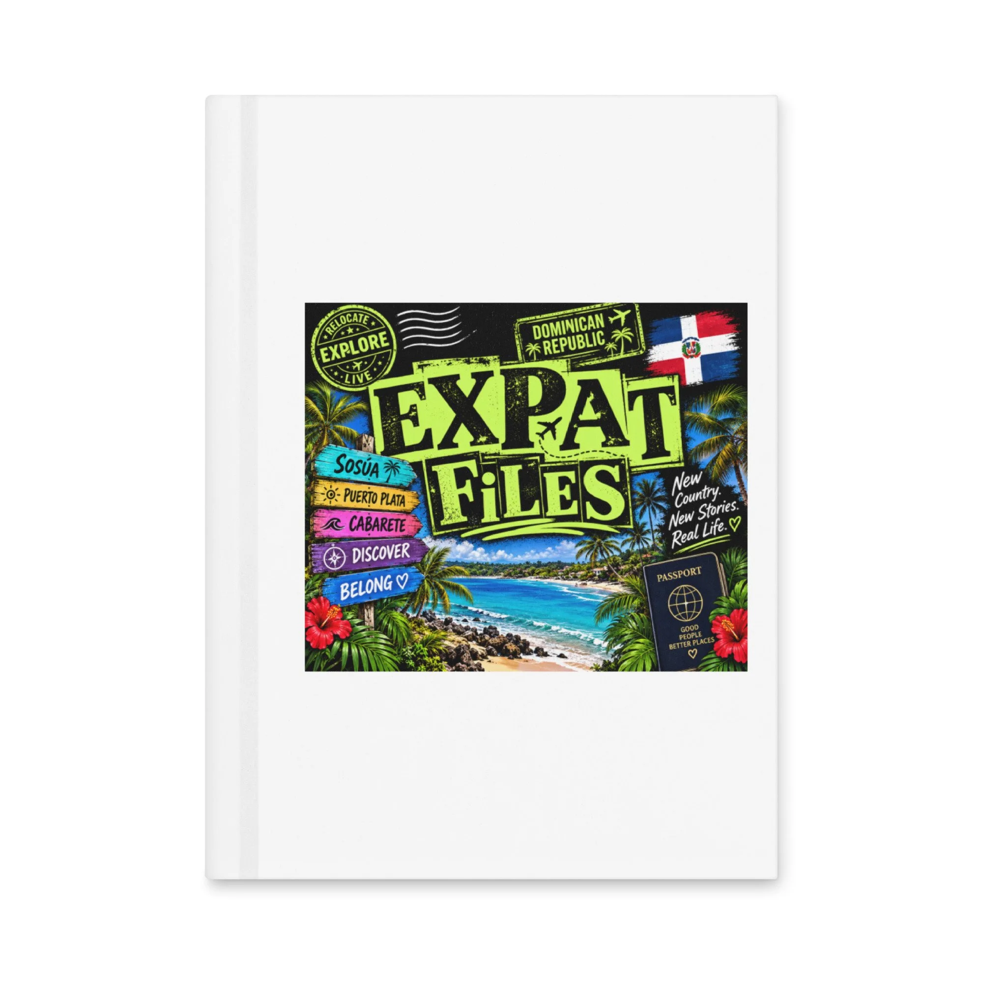 Hardcover journal matte Expat Files