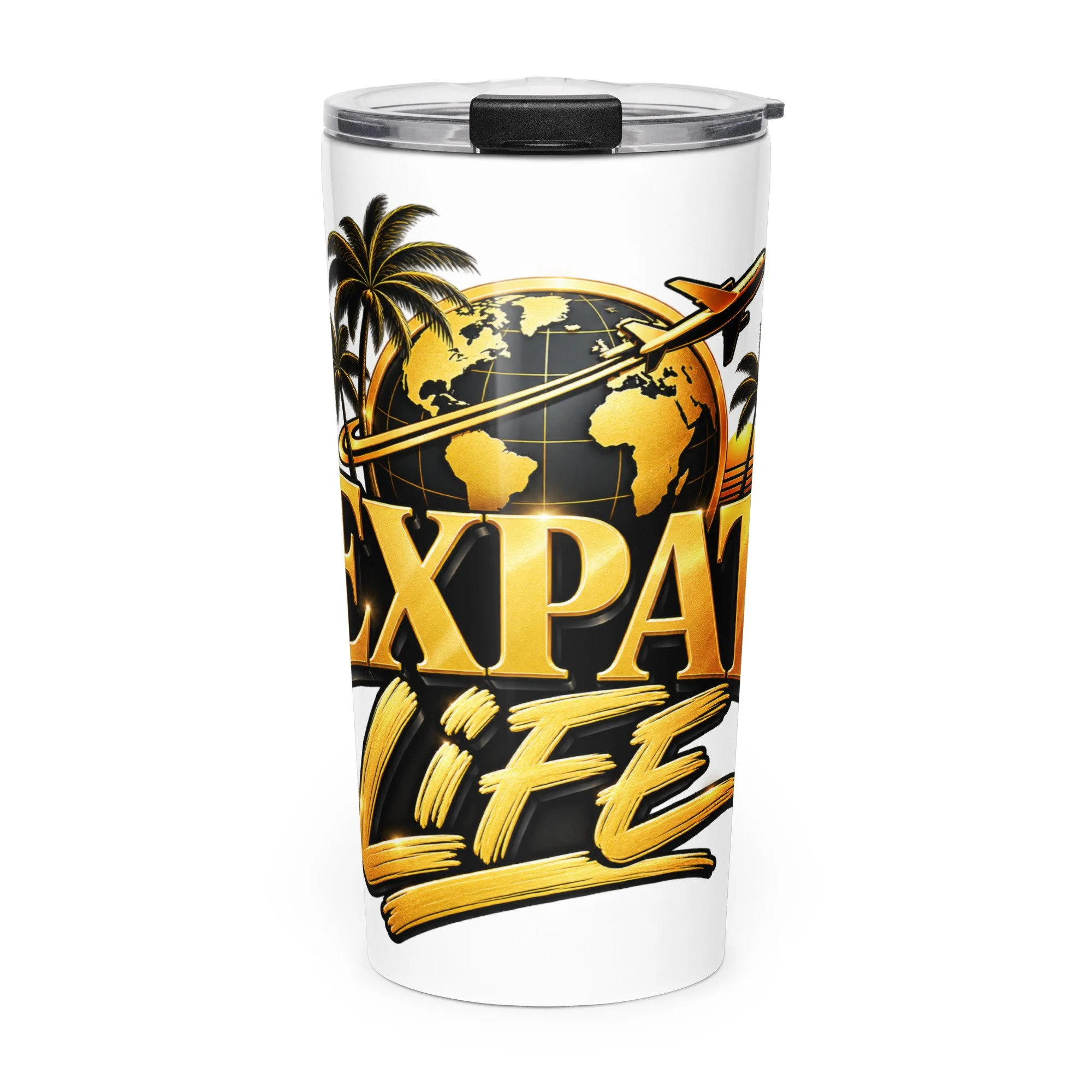 Expat Life Tapered stainless steel tumbler