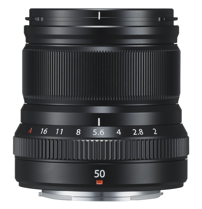 Obiettivo fotografico nero con zoom e apertura fasciatura