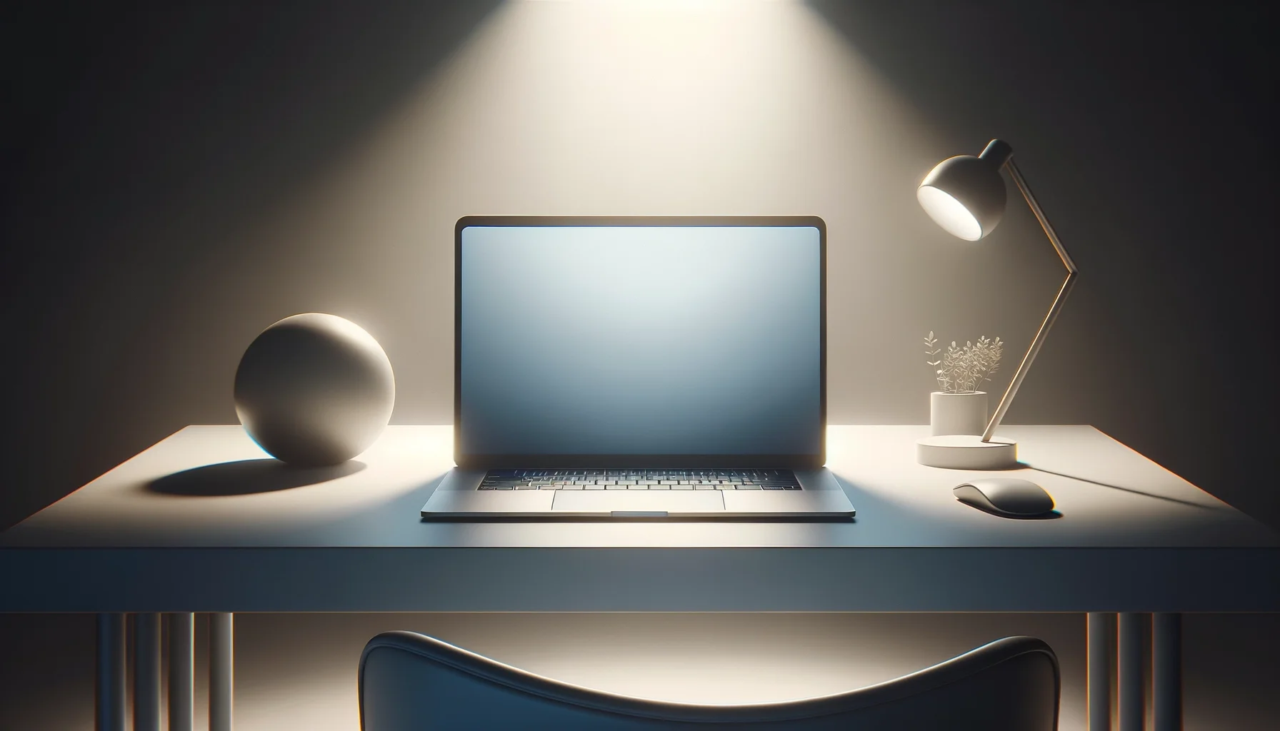 Stilren laptop på skrivbord