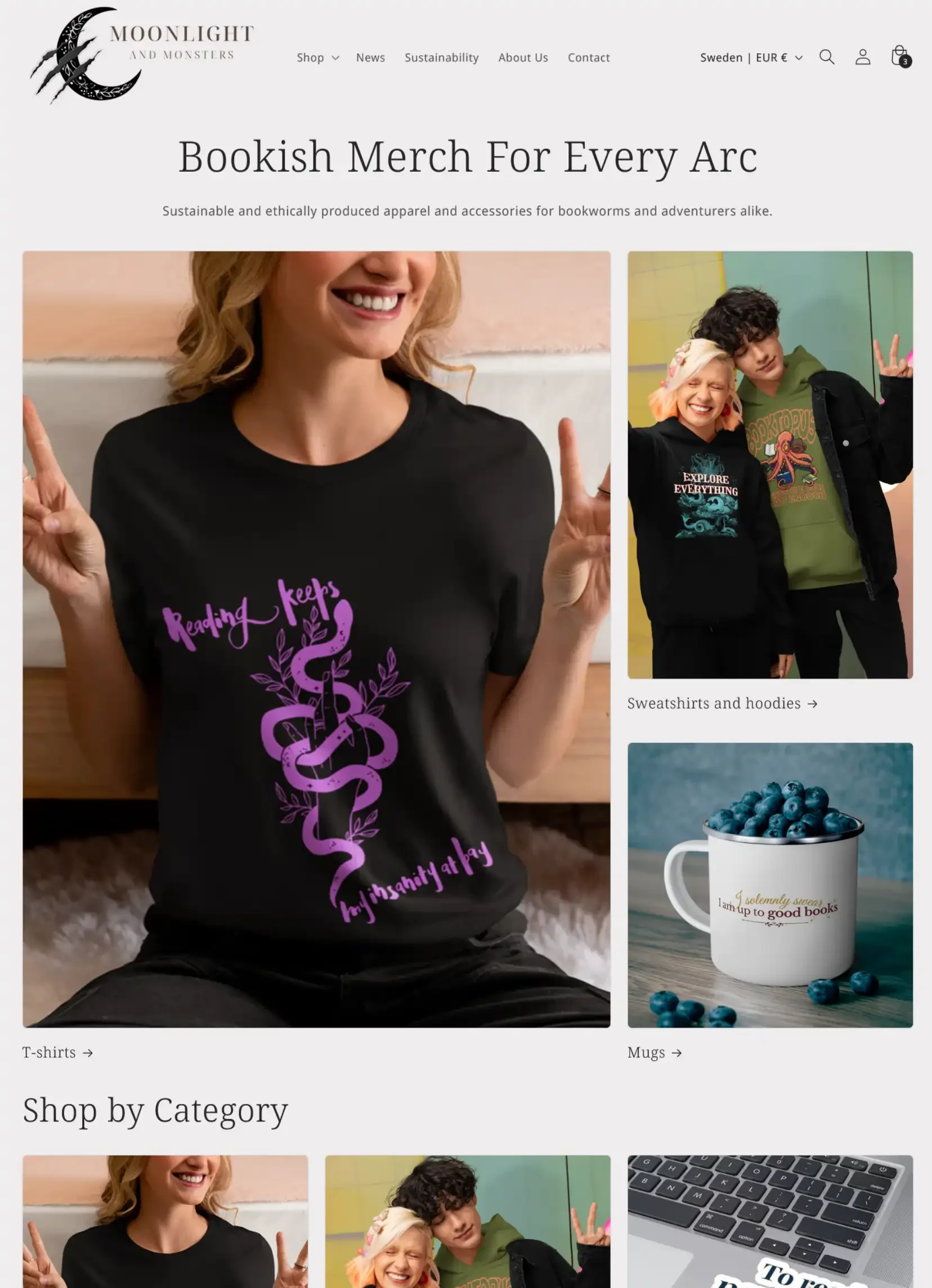 Webbutikens startsida