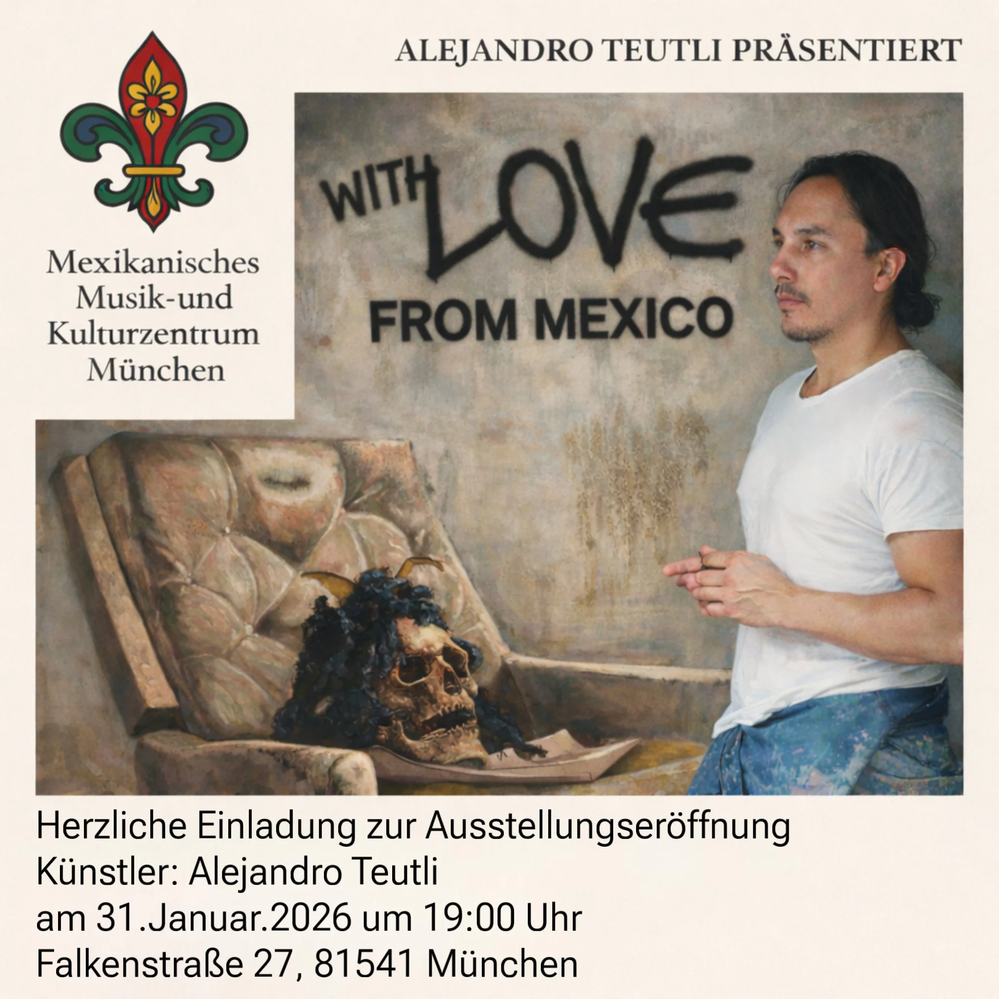 Eröffnung der malerischen Ausstellung von Alejandro Teutli