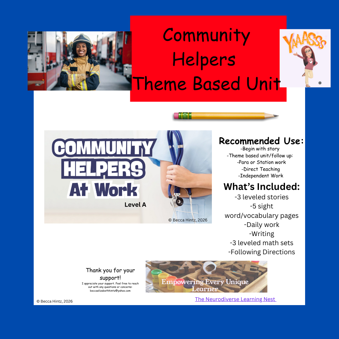 Community Helpers Theme Based Learning Package