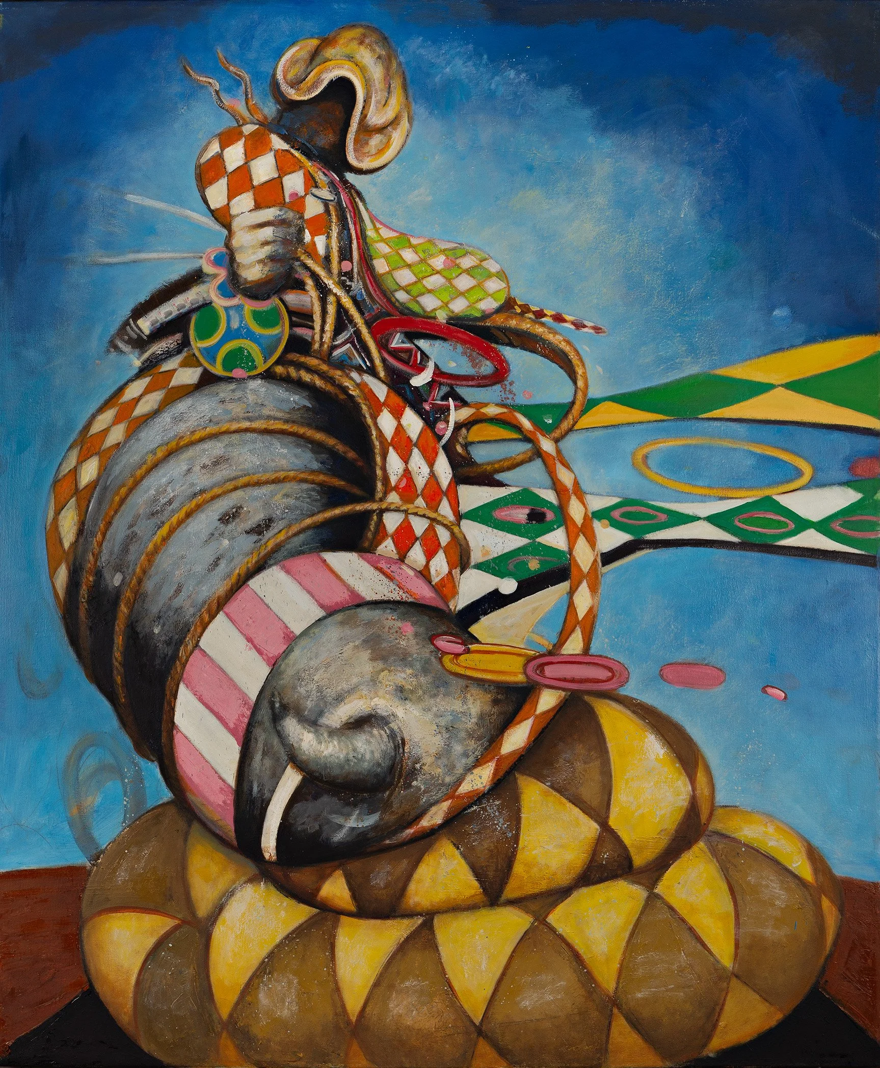 " The oven bird" 2026, oil on canvas, 72"x60"