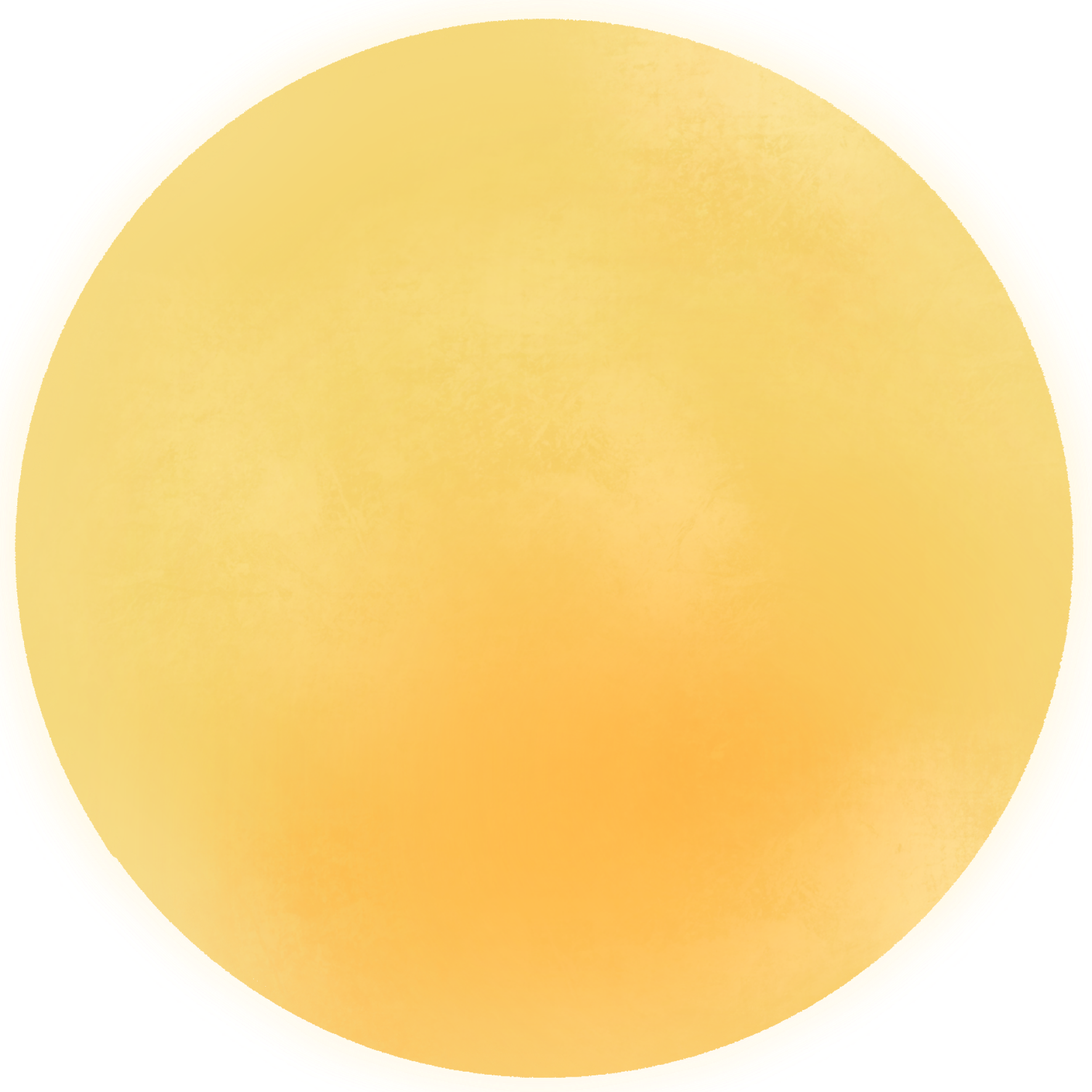 The image shows a large, bright yellow, circular object that resembles the sun against a background of red and yellow. The sun has a glowing effect around its edges.