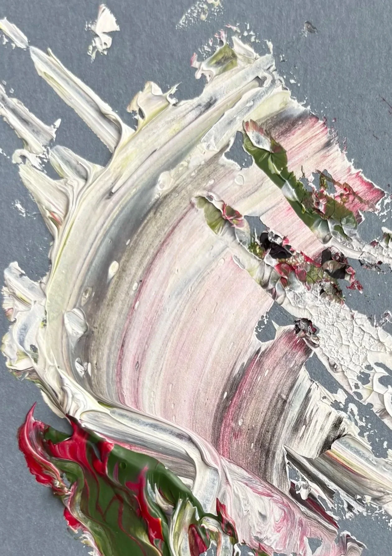 Carte artistique abstraite originale, peinture acrylique sur papier, oeuvre signée Isabelle Mattei