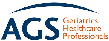 Logo of the American Geriatrics Society with the text 'Geriatrics Healthcare Professionals'.