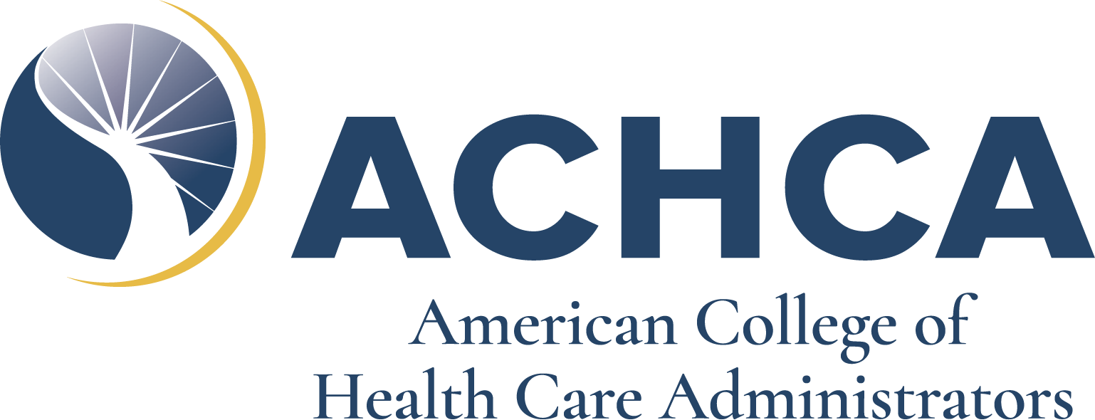 Logo with abstract globe and text in gold and navy blue colors