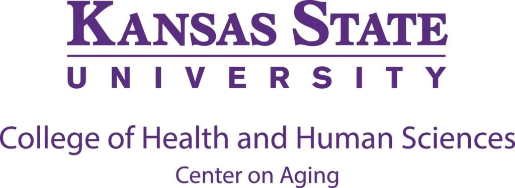 Kansas State University College of Health and Human Sciences Center on Aging logo in purple text.