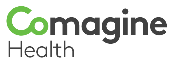 Comagine Health logo with green and black text.