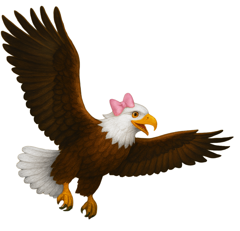 Eleanor the Eagle as she explores all the state capitol buildings of the US