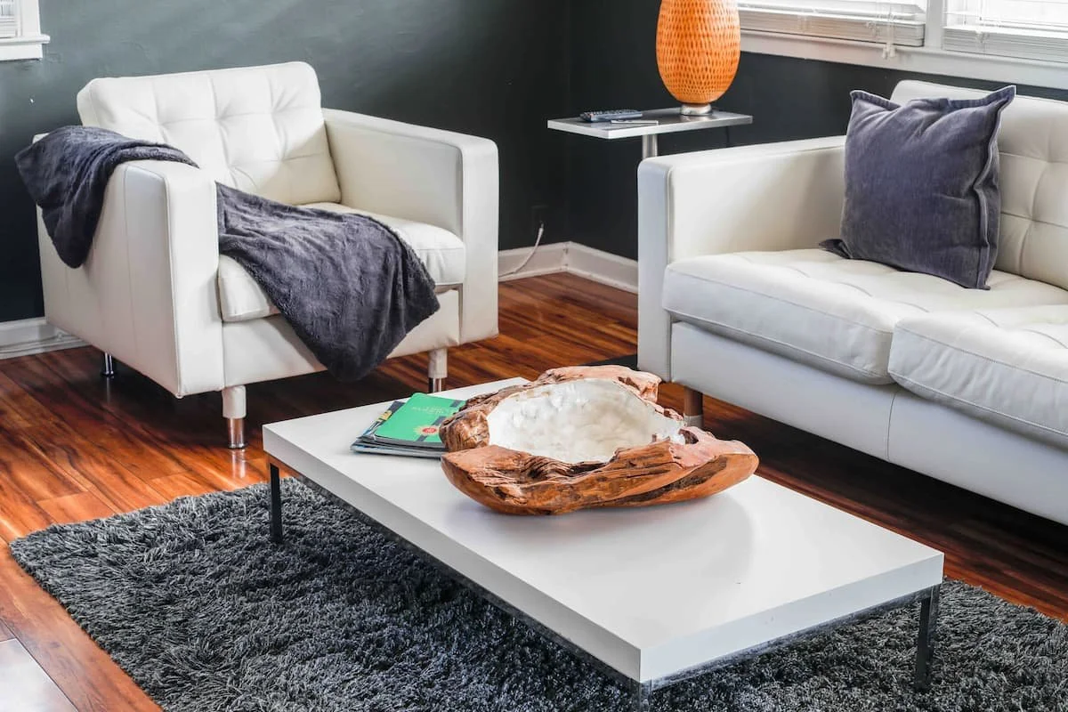 Modern Condo in Cameron Village Living Room Coffee Table.jpg