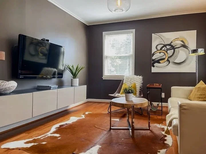 Cameron Village Modern Stylish Condo Living Room TV.jpg