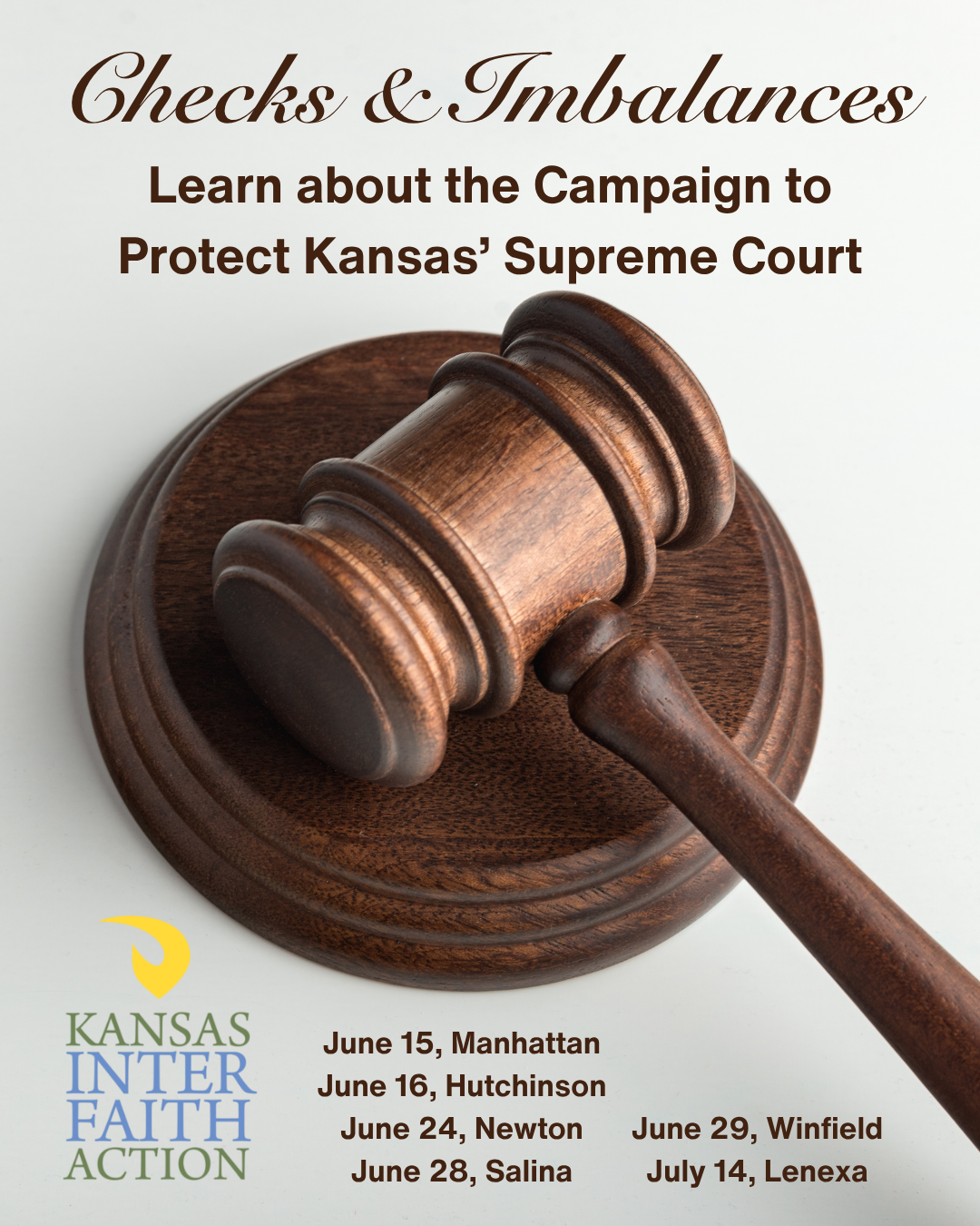 Checks &amp; Imbalances Tour: Learn about the Campaign to Protect Kansas’ Supreme Court