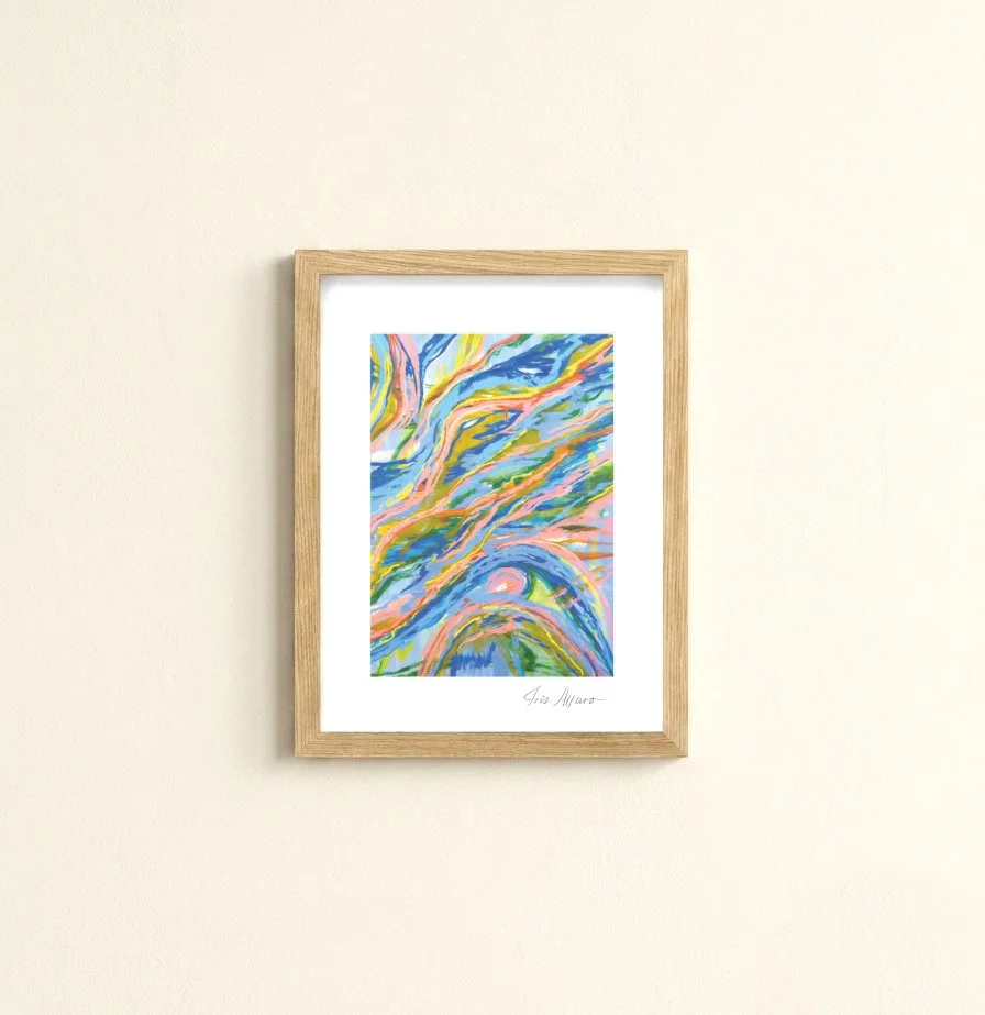 Print de Edición Limitada enmarcado - Arte abstracto 𖦹