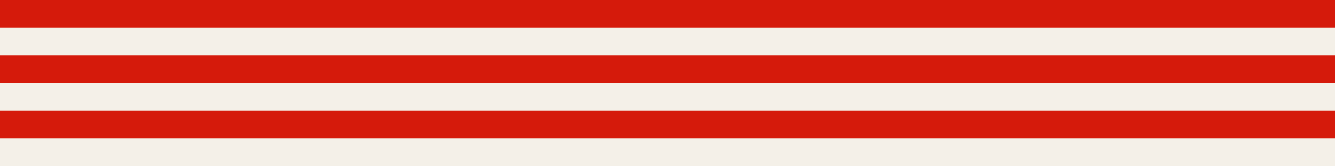 Horizontal stripes in red, white, and cream colors, resembling a stylized American flag.