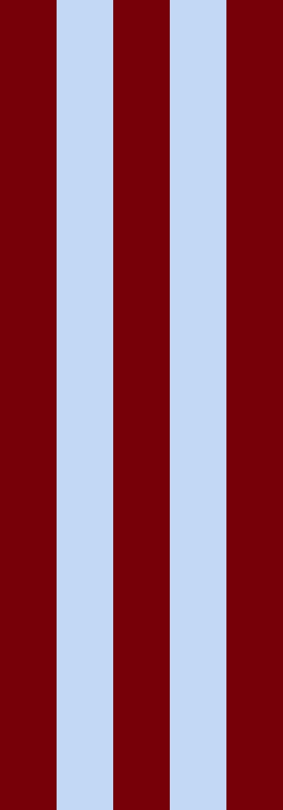 A vertical striped pattern with alternating shades of red and blue.