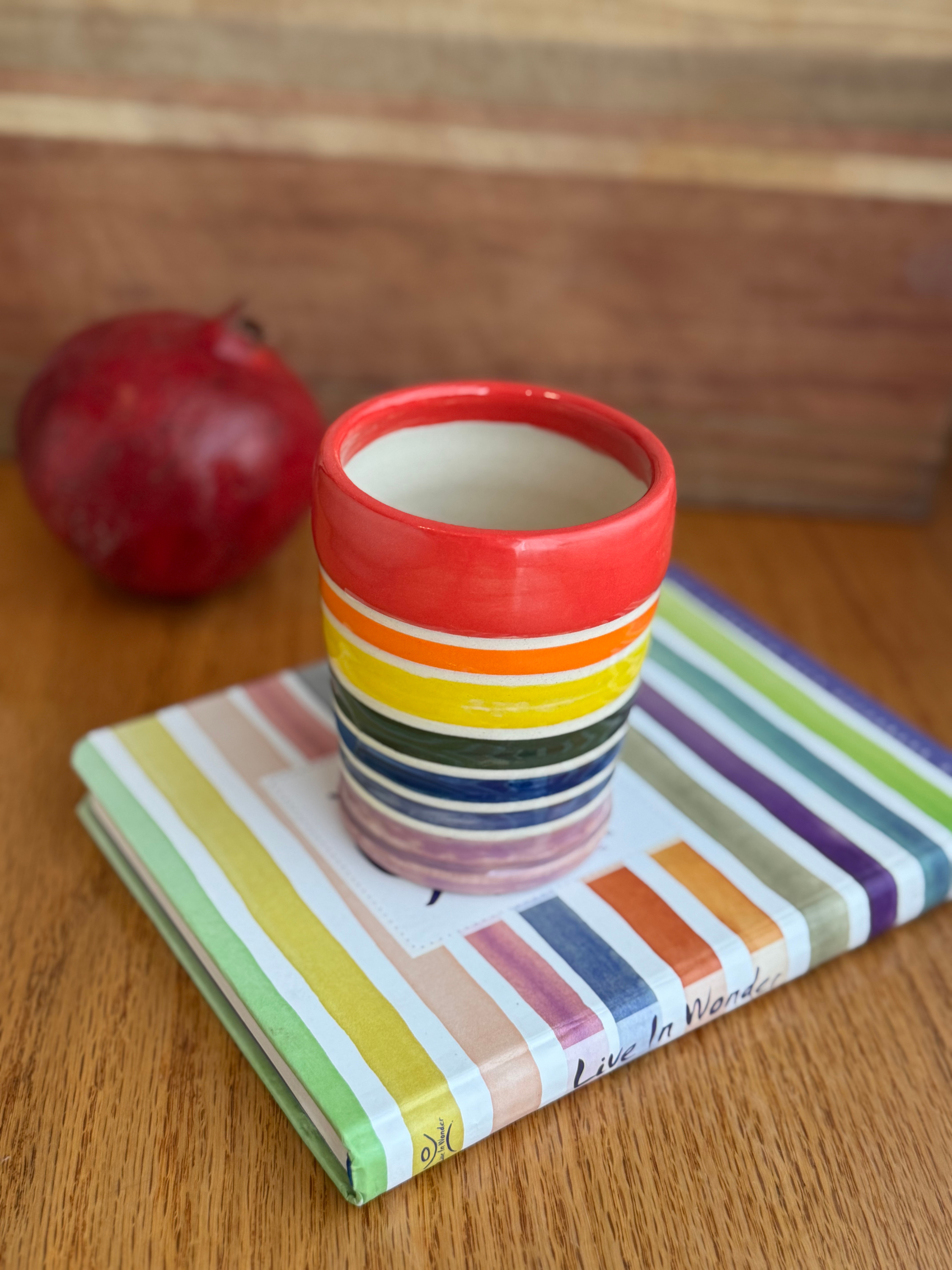 Rainbow Stripes Tumbler