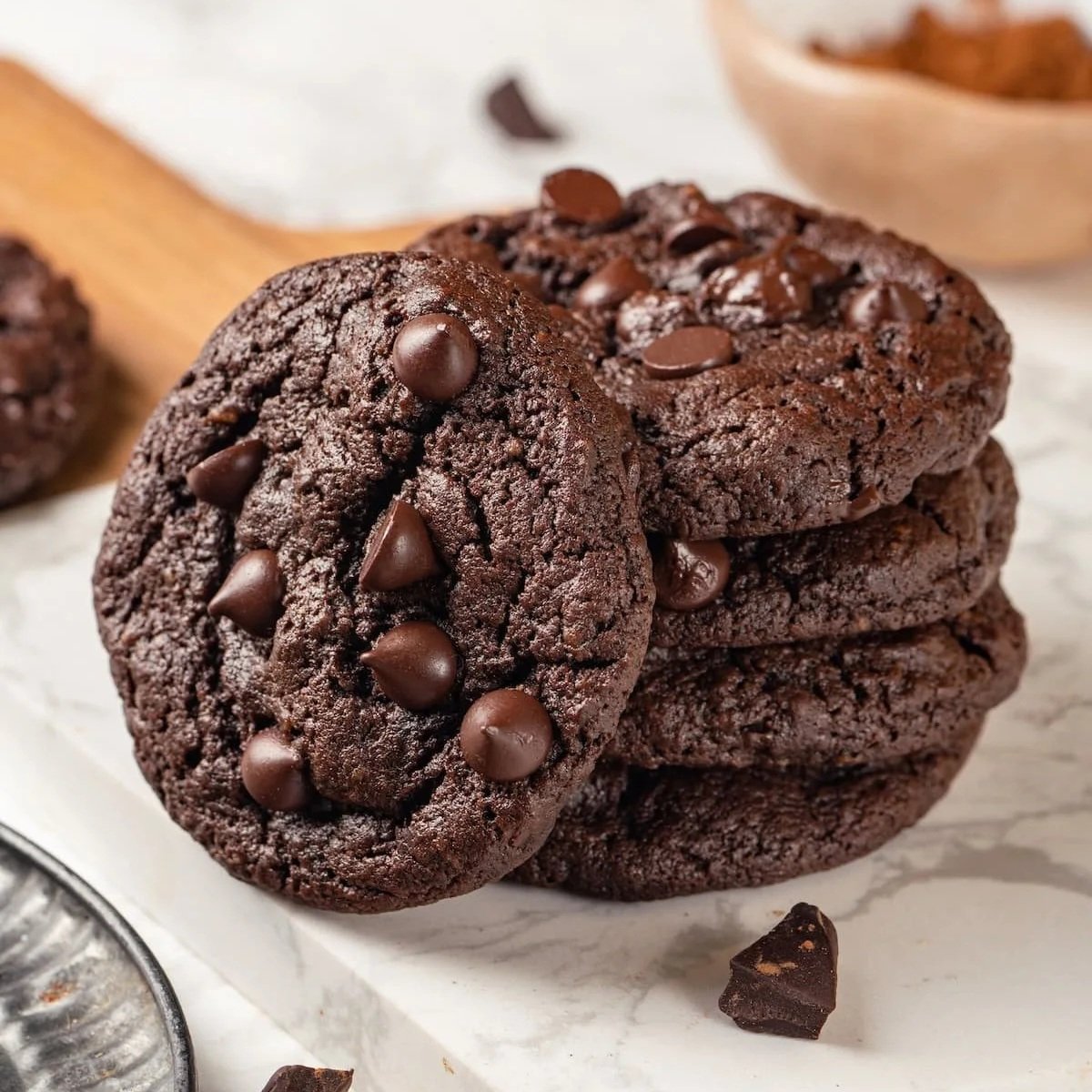 Double Chocolate Chunk Cookies