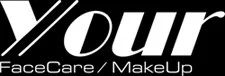 Logo mit dem Text 'your FaceCare / MakeUp' auf schwarzem Hintergrund.