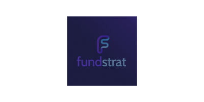 Fundstrat logo with a stylized 'F' on a dark background
