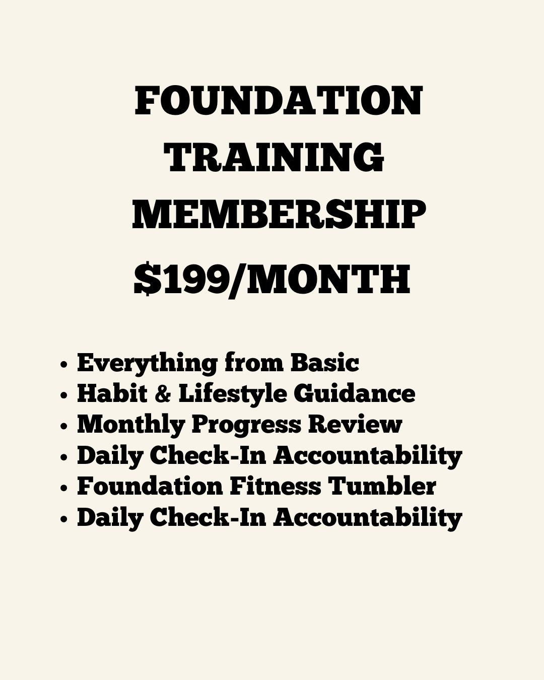 Foundation Training Membership