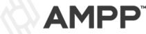 Logo of AMP with a gear icon next to the text